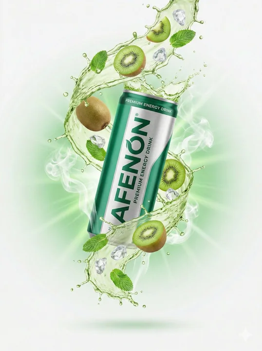 Fresh green energy drink high-speed splashing commercial footage