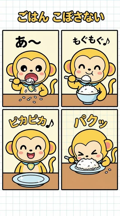 Le petit chat mignon protège avec soin son bol de riz blanc.