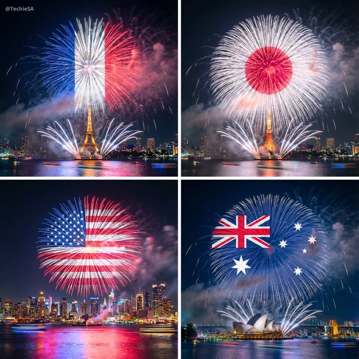 Feu d'artifice nocturne