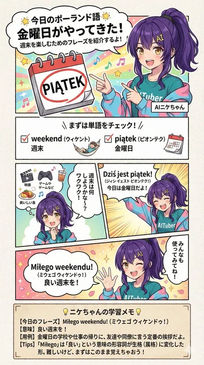 Illustration de manga japonais sur le thème de la culture polonaise