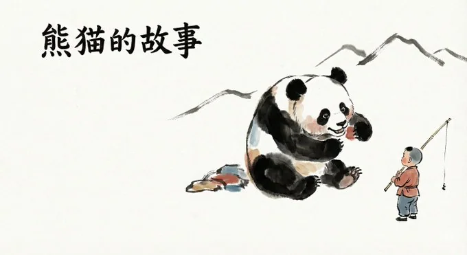New Chinese-style ink wash picture book