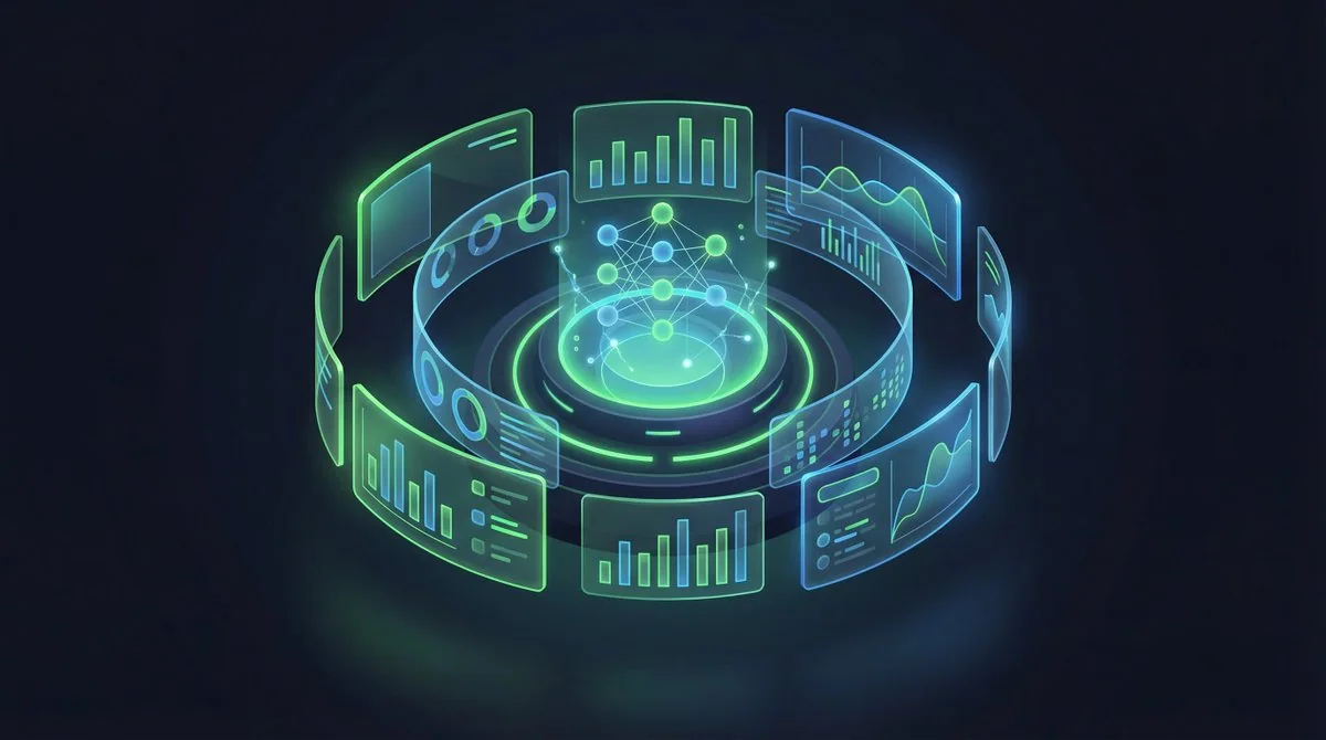 Neon dark future tech 3D illustration