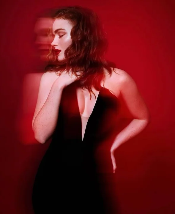 Deep Crimson Phantom: Shadowed Haute Couture Fashion Spread