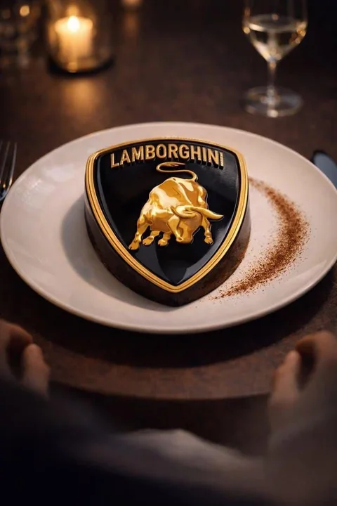 Photographie de gâteau au mousse bleu et blanc du logo BMW
