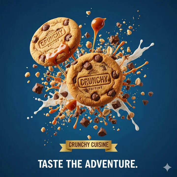 La tentation suspendue des cookies au chocolat croquant