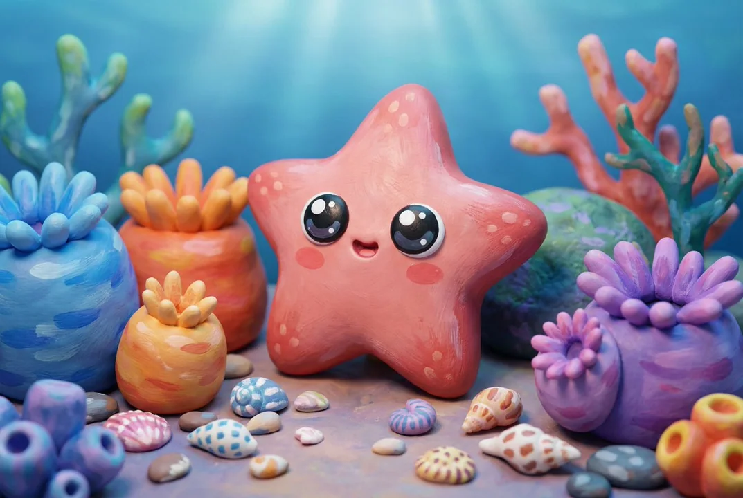 Cute Starfish's Underwater Wonderful Dream