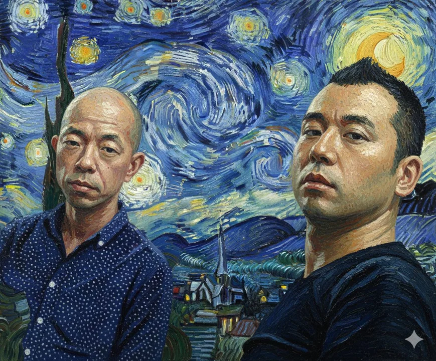 星月夜の下のヴィキング戦士