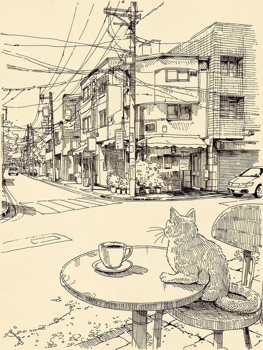 The paper artwork is perfectly integrated with the real scene.