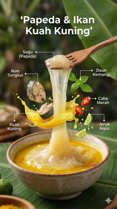 Suspended Ingredient Indonesian Food Photography Poster