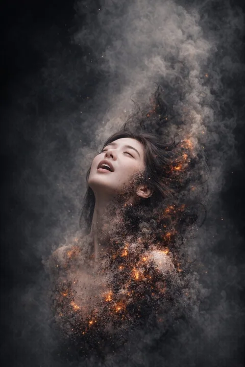 超脱的瞬间化为烟雾与灰烬