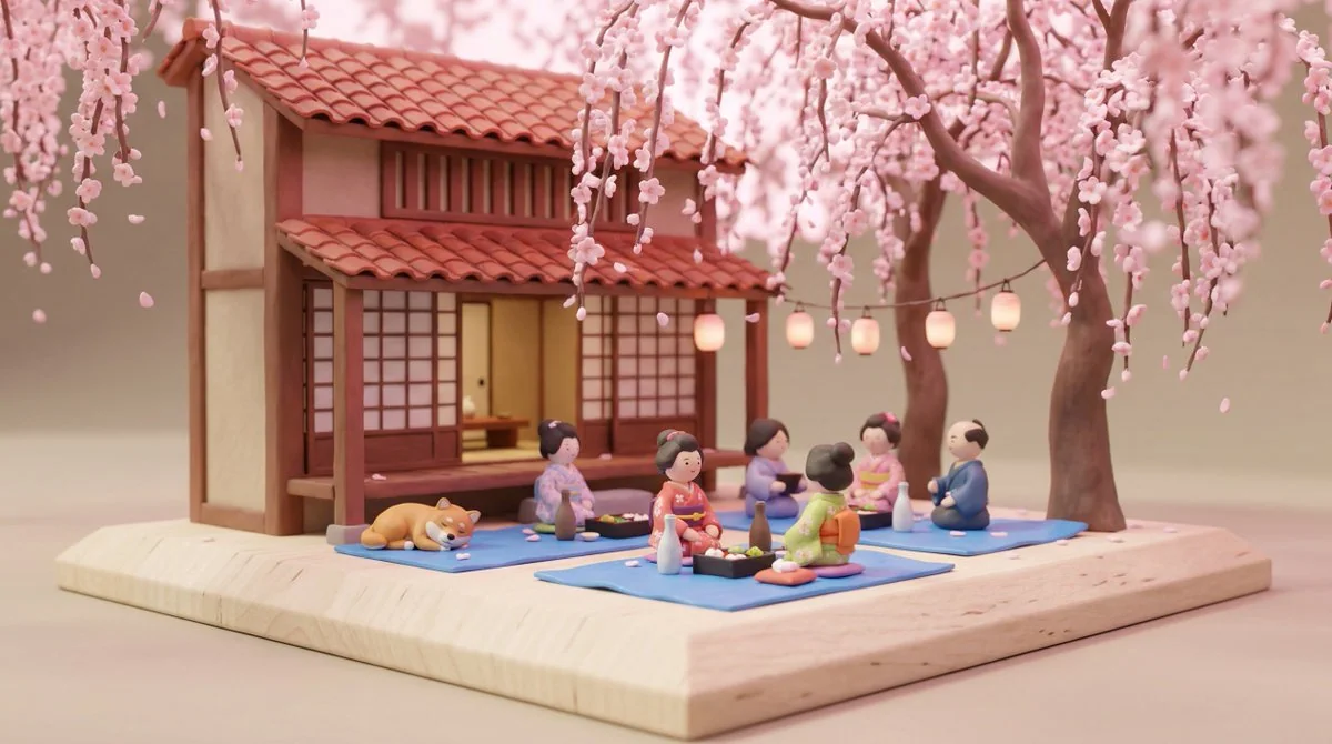 Pixar-style clay miniature everyday world