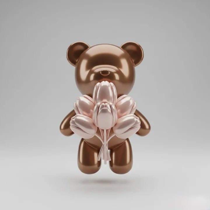 High-end toy texture 3D rendering