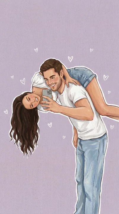 زوجة وحبيبة تتشابكان في حبّهما على قماش رقيق مُلوّن