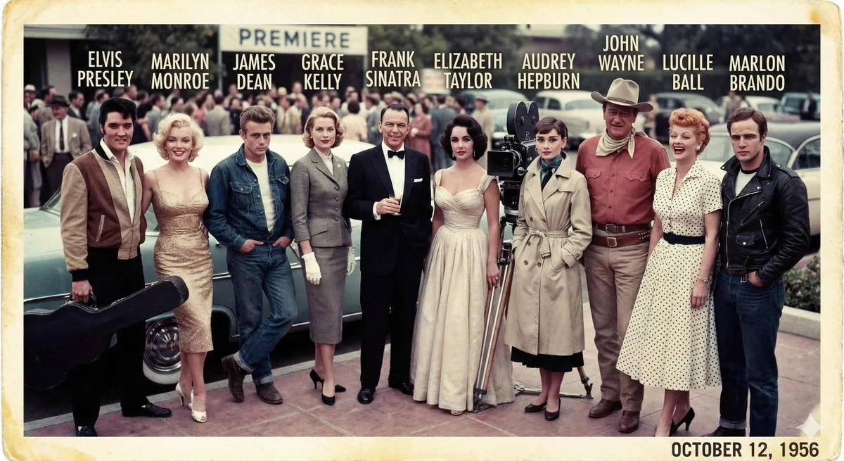 Portraits de célébrités des cinq ou six dernières années dans un style film noir rétro