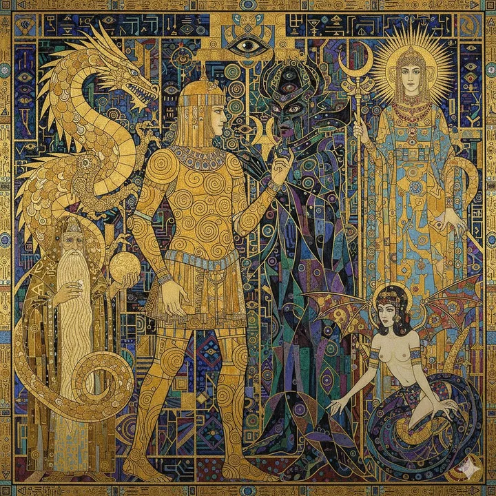 The Tower of Fate, a fated confrontation painted by Klimt