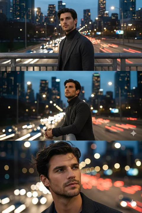 Youth Triptych Under the Neon Night