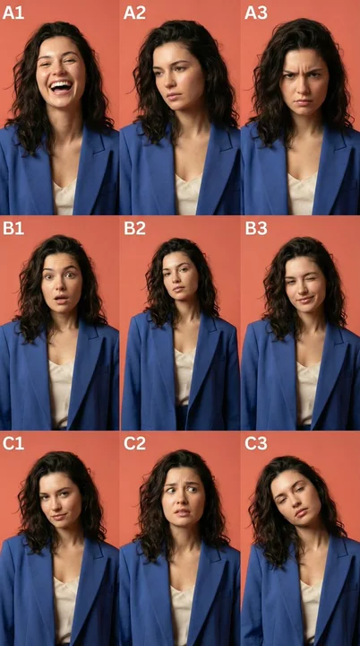 Expressionisme de personnage en qualité commerciale Haute Couture en carré de neuf