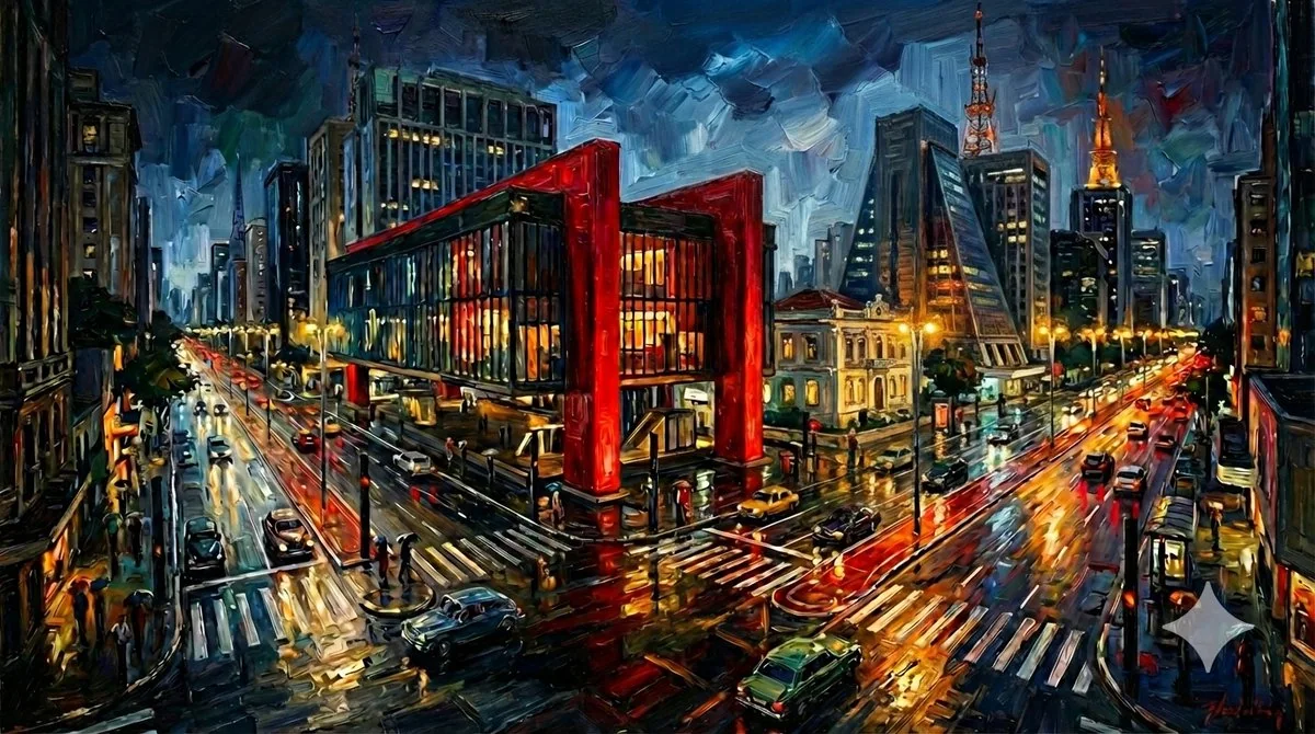 مناظر مدينة ساو باولو من منظور عميق