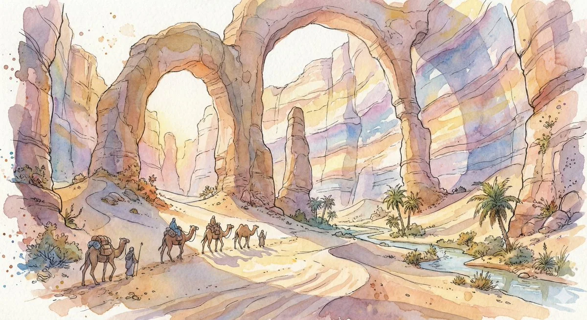 幻想水彩商旅/巨石峡谷のオアシス