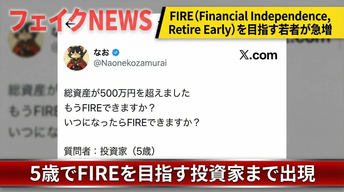 偽ニュース:5歳の子が財務的自由を達成