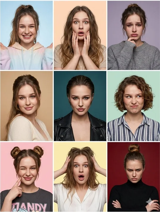 Ultimate Texture Portrait Collage with Versatile Styling Fashion Spreads