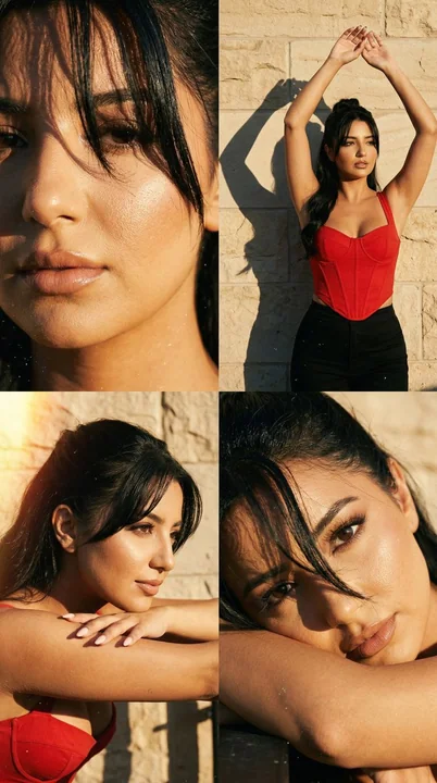 Сunset Red Corset Film Fashion Magazine