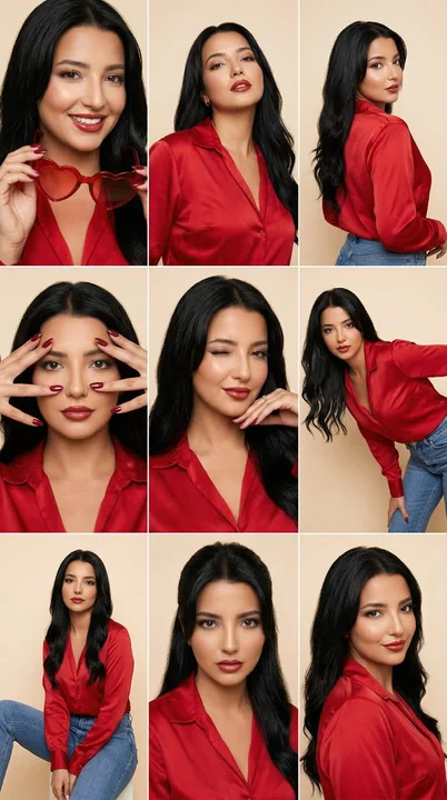 Cool Girl Fashion Spread with Red Velvet Heart Mirror