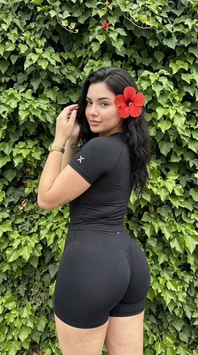 Black tight leggings sexy girl looking back