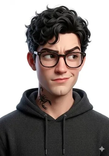Pixar-style 3D cool boy and girl portrait