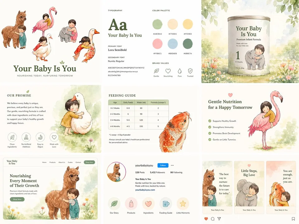 Baby formula brand kit design
