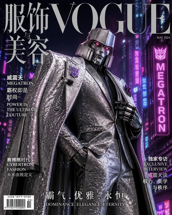 Megatron Haute Couture Suit Fashion Spread