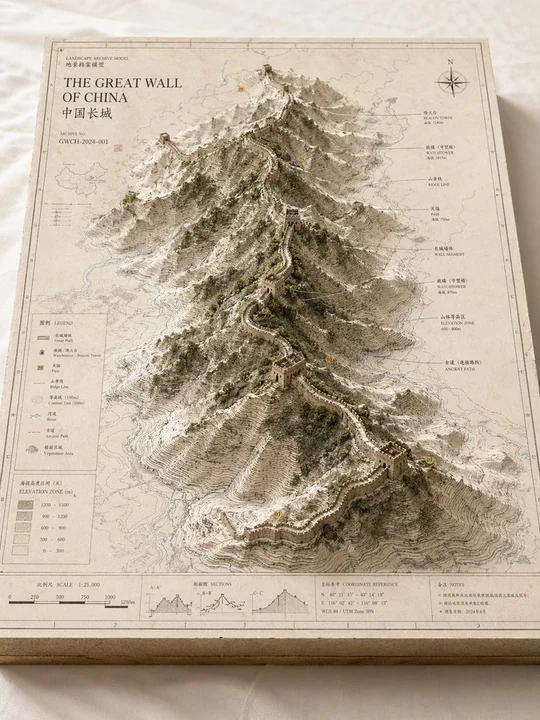 地形アーカイブ3Dサンドモデル図