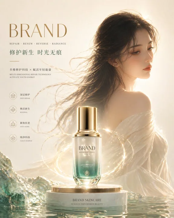 Affiche élégante d'essence minimaliste orientale