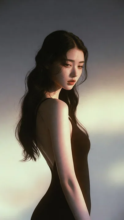 レトロな光と影が日本の美女と韓国の美女を驚かす