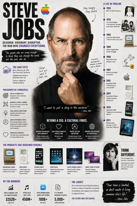 Visually rich character infographic design