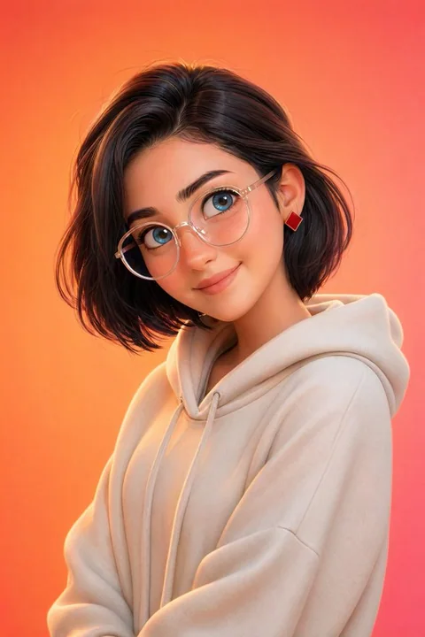 Pixar-style 3D sweet young man portrait