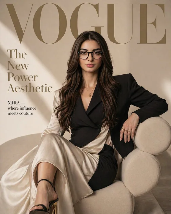 Couverture de magazine de mode hyper-réaliste