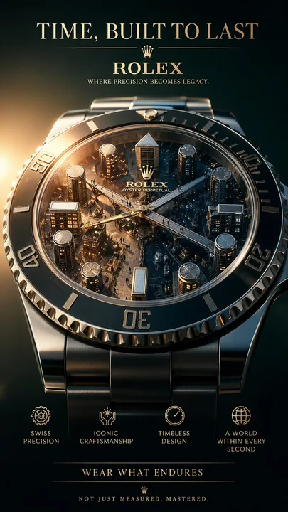 Affiche du concept architectural de luxe Rolex