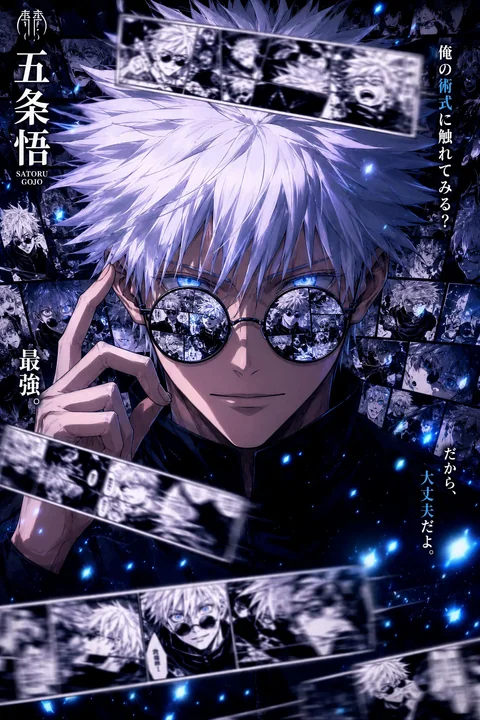 collage de bande dessinée et d’anime en affiche aux détails extrêmes