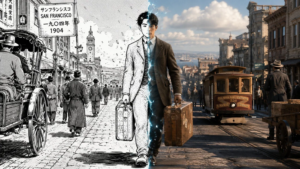 Comic characters transform from a different dimension into the three-dimensional world