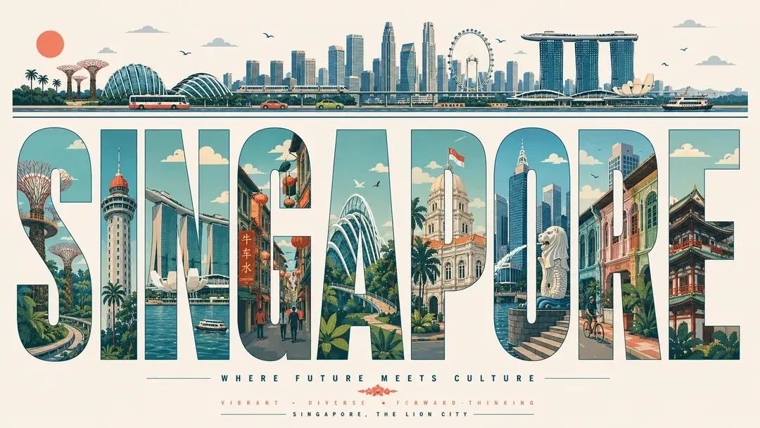 Minimalist Swiss graphic design city travel poster