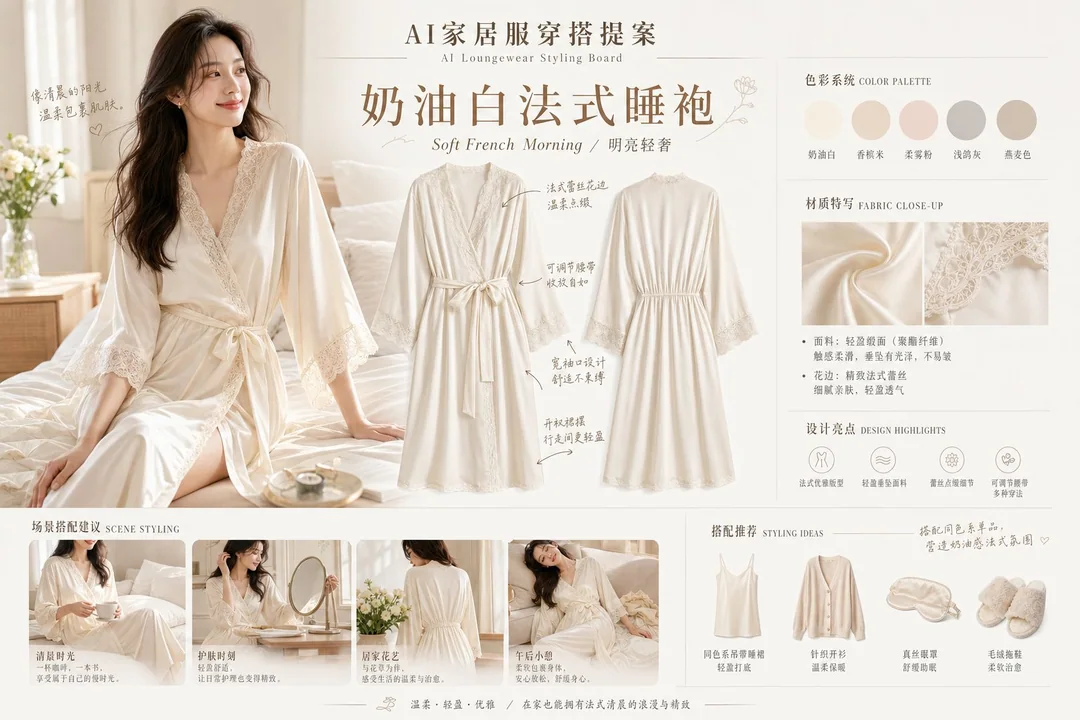 AI Home Wear Brand Proposal Board Design Prompt