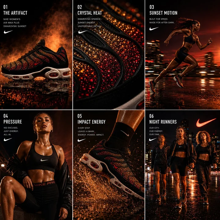 Nike Air Max Plus Swarovski закатная фотосессия