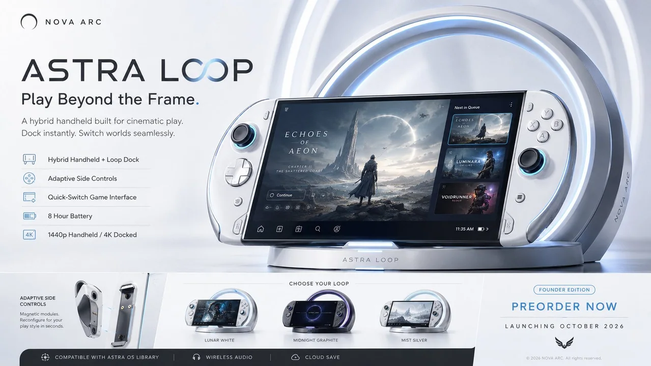 Conception d’une publicité de lancement pour une console de jeu portable fictive