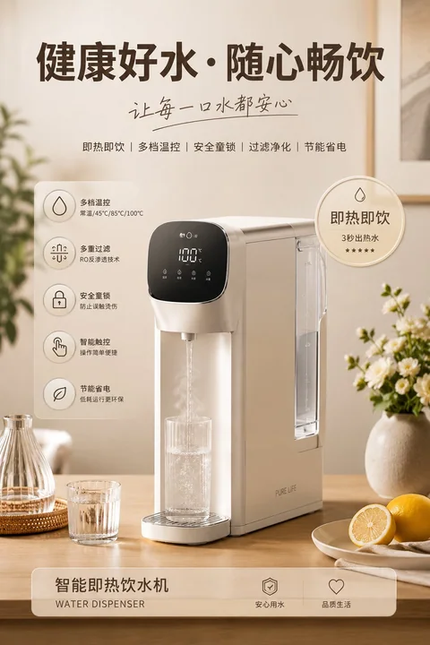 高质感咖啡壶家电广告海报