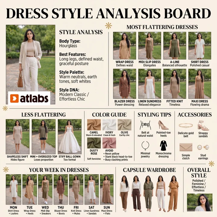 Analyse du style de tenue avec robe une-pièce minimaliste et tendance