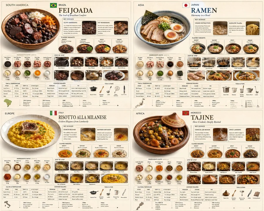 2x2 Global Gourmet Cooking Techniques Encyclopedia Illustrated Guide