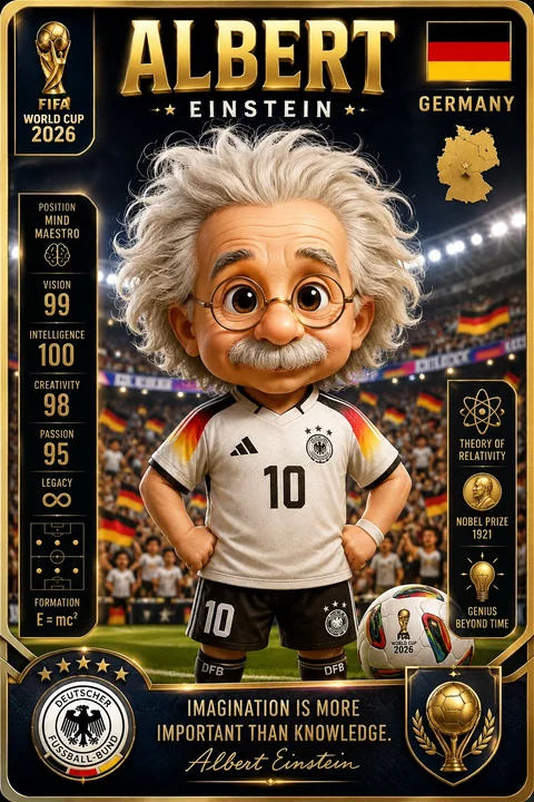 Einstein德国队3D萌系球星收藏卡
