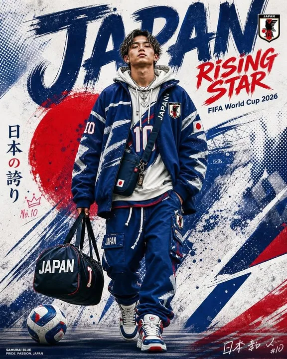 2026世界杯日本潮流足球海报
