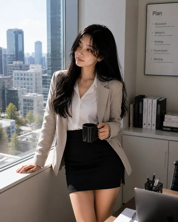 صور نسائية لموظفات في مكان العمل الكوري الحديث